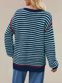 Oversized Striped Dropped Shoulder Sweater 100100026843595 45 Affordable Fashion Under $100 Jerry's Apparel 