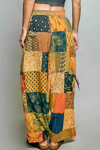 POL Printed Patchwork Wide Leg Pants with Adjustable Side Drawstring 100100789991970 61 Affordable Fashion Under $100 Jerry's Apparel 