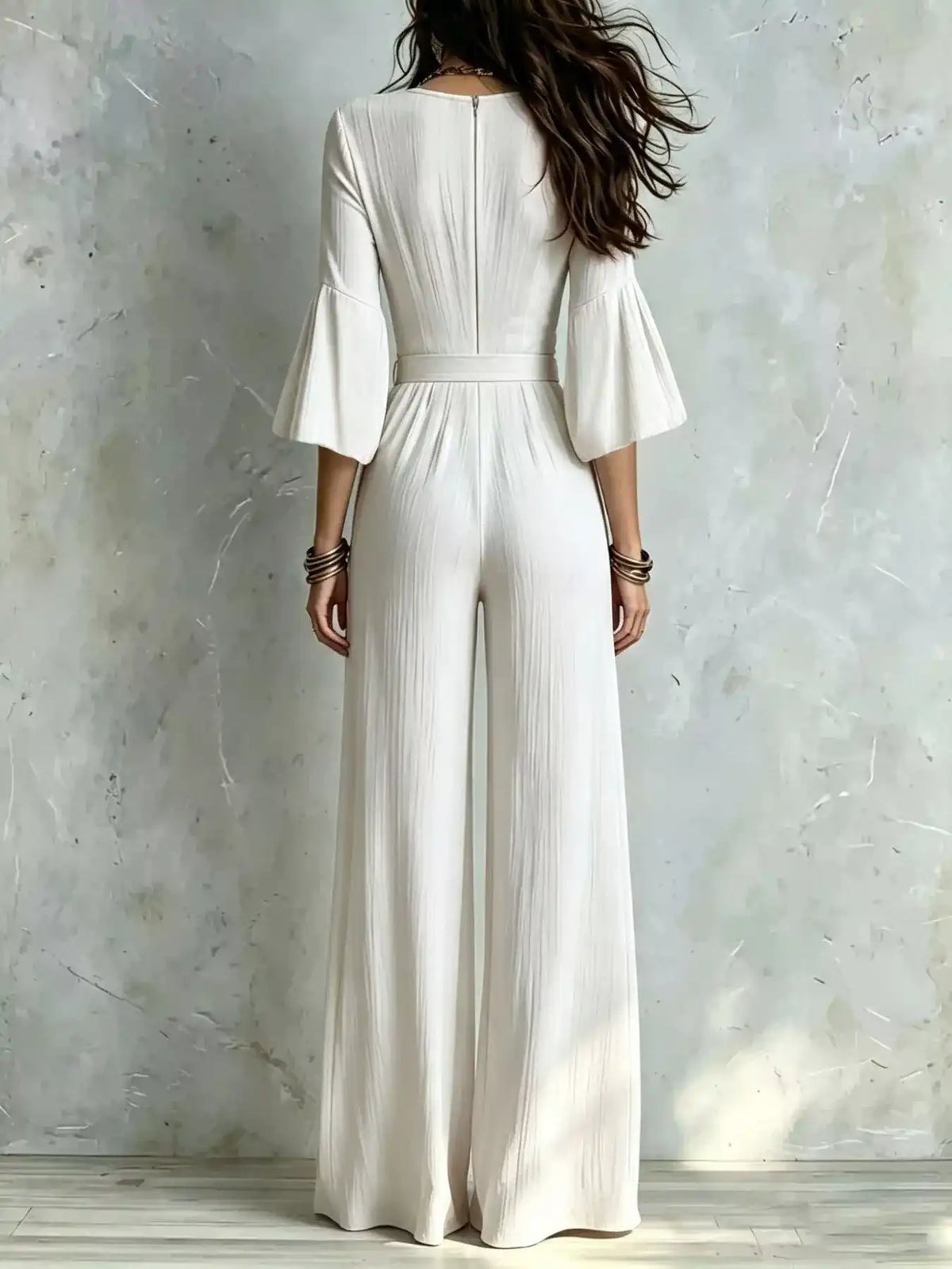 Pleated Wide-Leg Jumpsuit with Tie-Waist 101001893266329 52 Affordable Fashion Under $100 Jerry's Apparel 