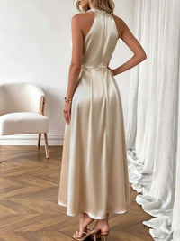 Pearl Halter Satin Midi Dress 100100775646094 37 Affordable Fashion Under $100 Jerry's Apparel 