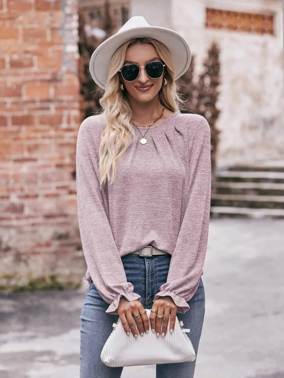 Round Neck Long Sleeve Casual T-Shirt 100100344414707 29 Affordable Fashion Under $100 Jerry's Apparel 