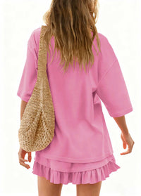 Round Neck Half Sleeve Tee and Skirt Set 100100917549398 34 Affordable Fashion Under $100 Jerry's Apparel 