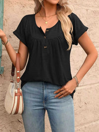 Casual Button Detail Henley T-Shirt 100100202602054 28 Affordable Fashion Under $100 Jerry's Apparel 