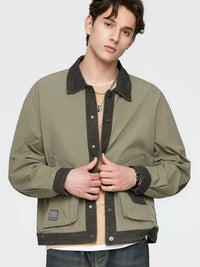 Men's Plus Size Snap Down Long Sleeve Jacket 100400486449495 140 Fashion Forward Plus Size Clothing Jerry's Apparel 