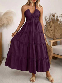 Halter Neck Tiered Midi Dress 100100171264186 44 Affordable Fashion Under $100 Jerry's Apparel 