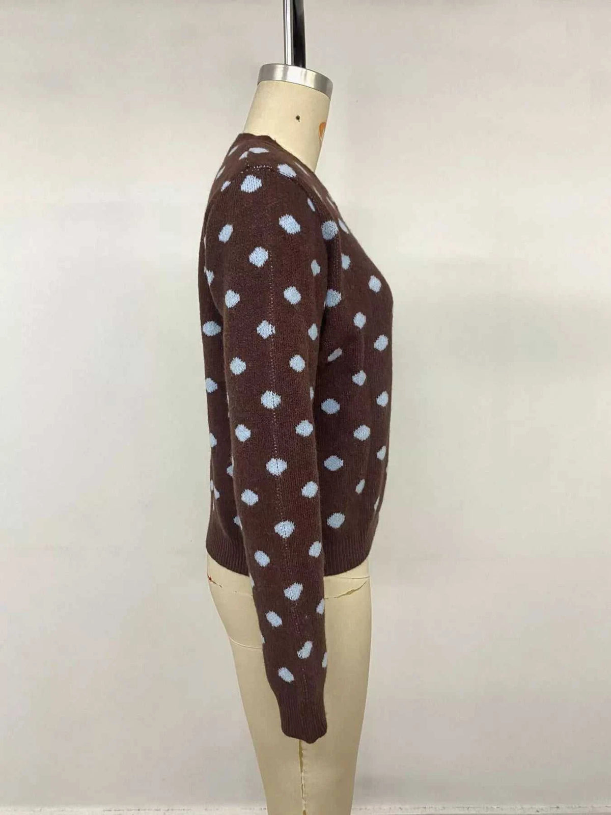 Polka Dot Button Up Cardigan 100100455414411 44 Affordable Fashion Under $100 Jerry's Apparel 