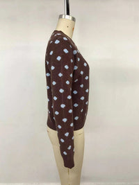 Polka Dot Button Up Cardigan 100100455414411 44 Affordable Fashion Under $100 Jerry's Apparel 
