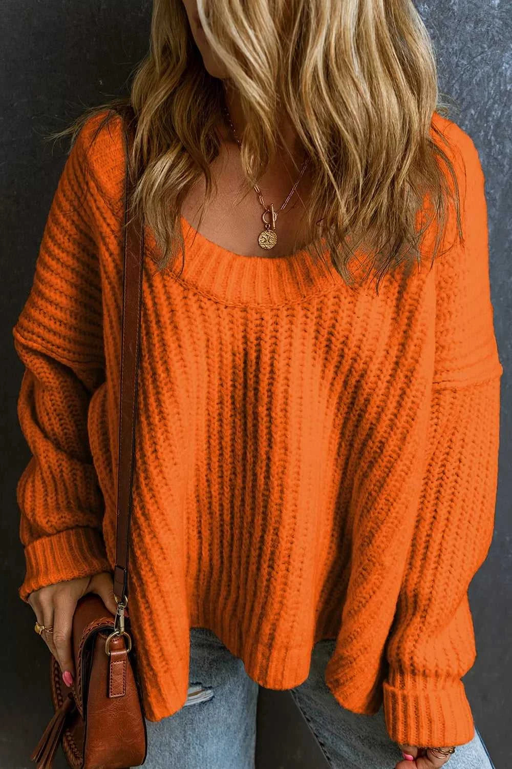 Chunky Knit Dropped Shoulder Sweater 100100844161819 33 Affordable Fashion Under $100 Jerry's Apparel 