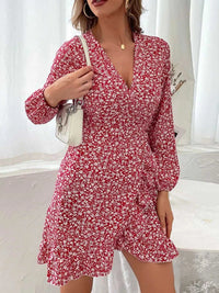 Floral Print Wrap Mini Dress 100100957505709 39 Gifts for Her Jerry's Apparel 