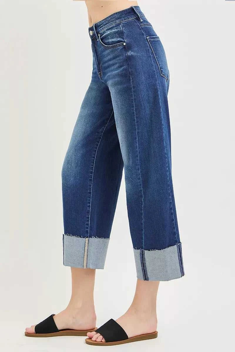 RISEN Full Size Slouchy Crop Barrel Cuffed Jeans Plus Size 100100223962883 64 Affordable Fashion Under $100 Jerry's Apparel 