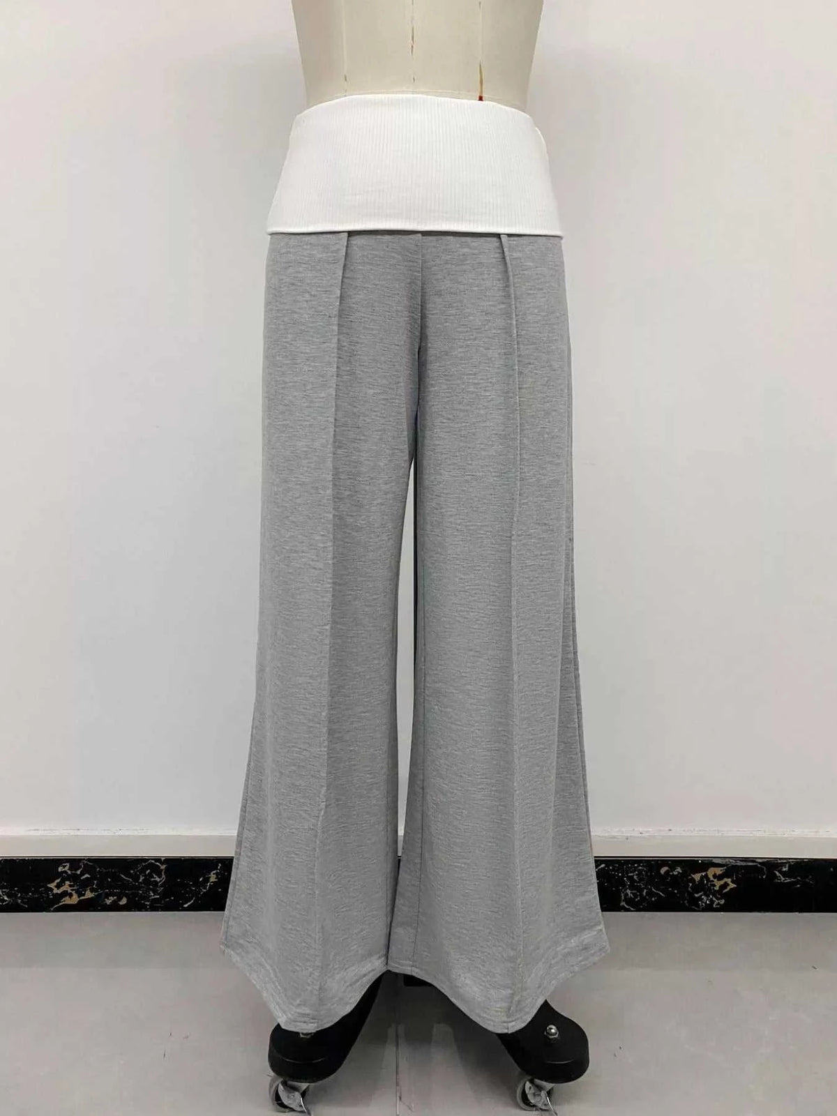 High-Waisted Wide-Leg Contrast Pants 100100682095947 36 Affordable Fashion Under $100 Jerry's Apparel 