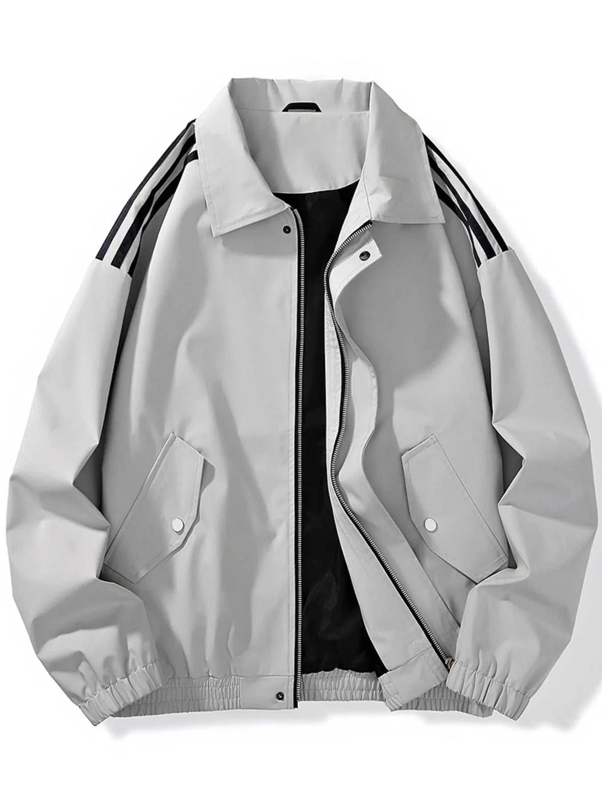 Men's Plus Size Striped Zip Up Jacket 100400661161787 78 Affordable Fashion Under $100 Jerry's Apparel 