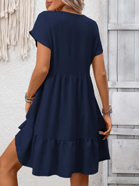 Casual V-Neck Ruffle Hem Mini Dress 100100053087860 30 Affordable Fashion Under $100 Jerry's Apparel 