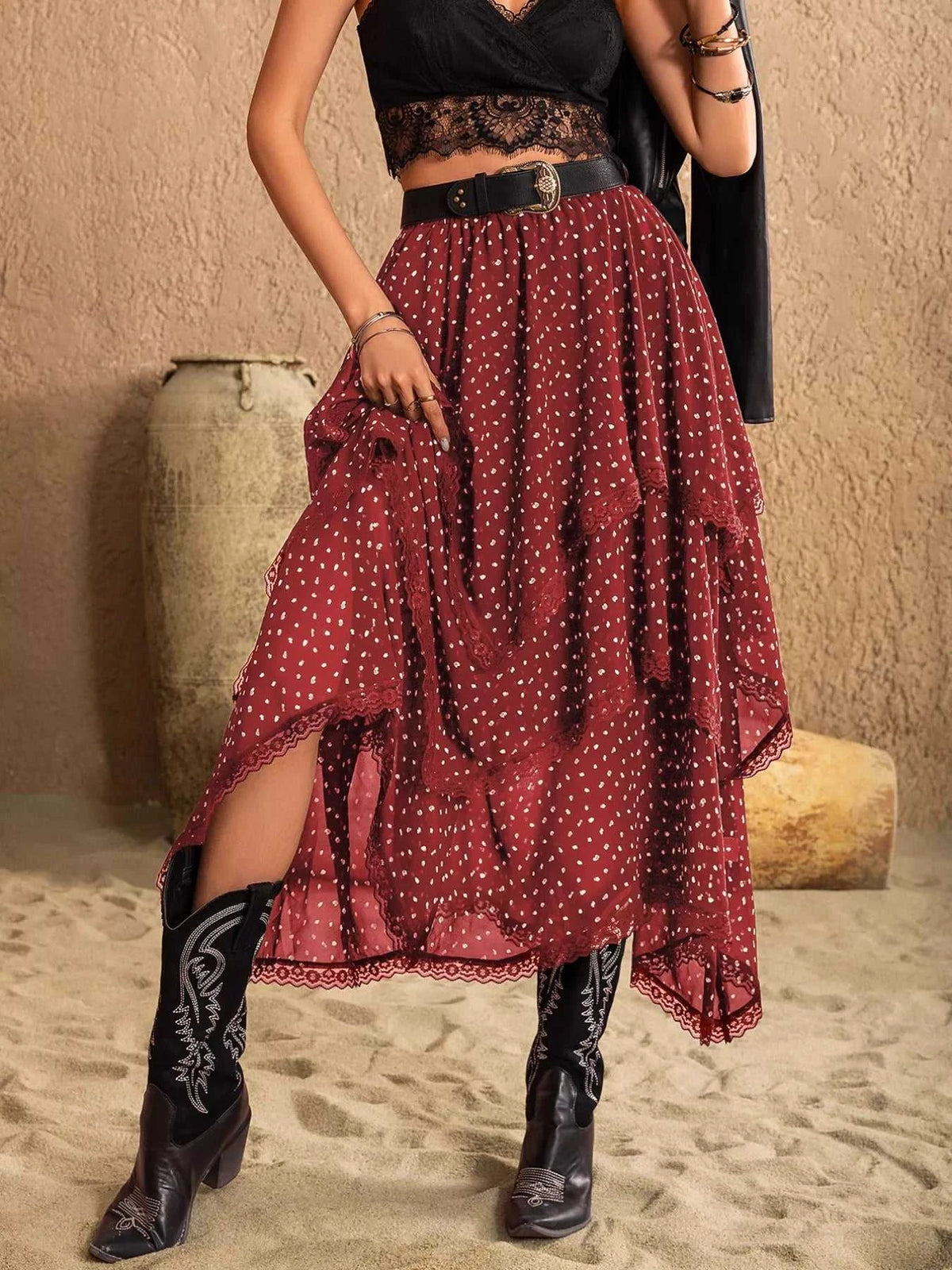 Lace Detail Layered Skirt 100100127231610 74 Affordable Fashion Under $100 Jerry's Apparel 
