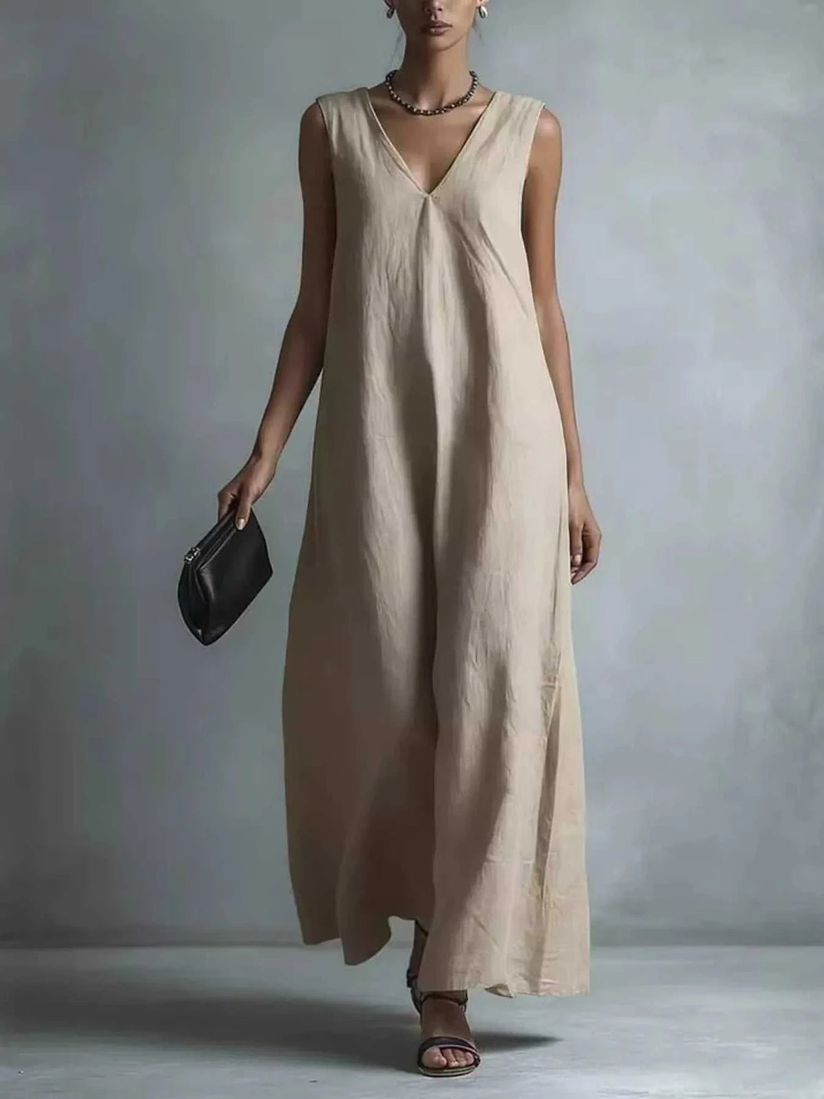 Full Size V-Neck Sleeveless Maxi Dress Plus Size 100100579275521 31 Affordable Fashion Under $100 Jerry's Apparel 