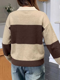 Color Block Polo Collar Sweater 100100395716600 43 Affordable Fashion Under $100 Jerry's Apparel 