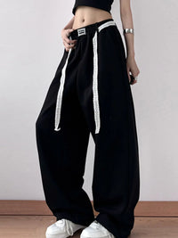 Elastic Waist Wide Leg Pants