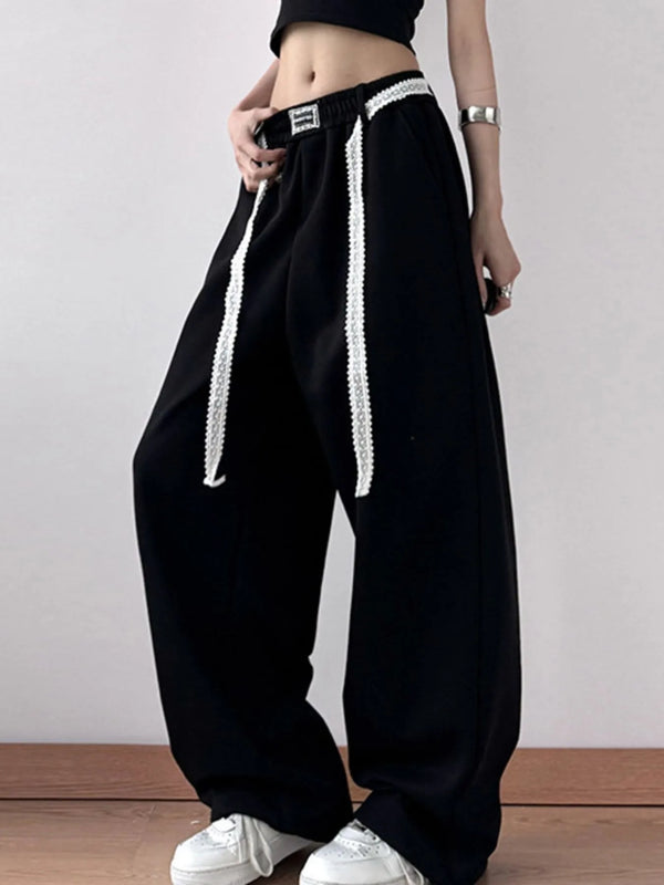Elastic Waist Wide Leg Pants