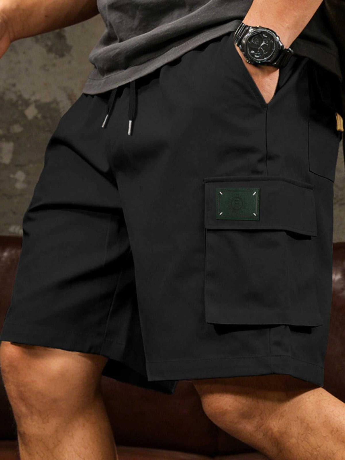 Men's Full Size Cargo Shorts with Drawstring Waist Plus Size 100400170187391 37 Affordable Fashion Under $100 Jerry's Apparel 