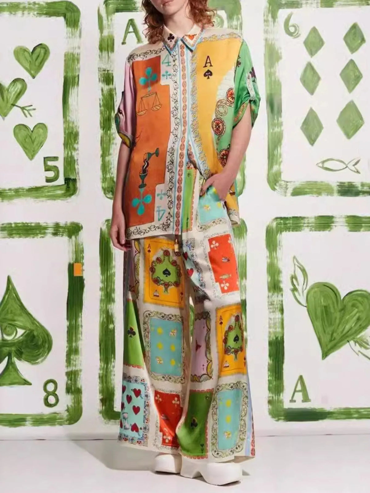 Printed Half Sleeve Shirt and Pants Set