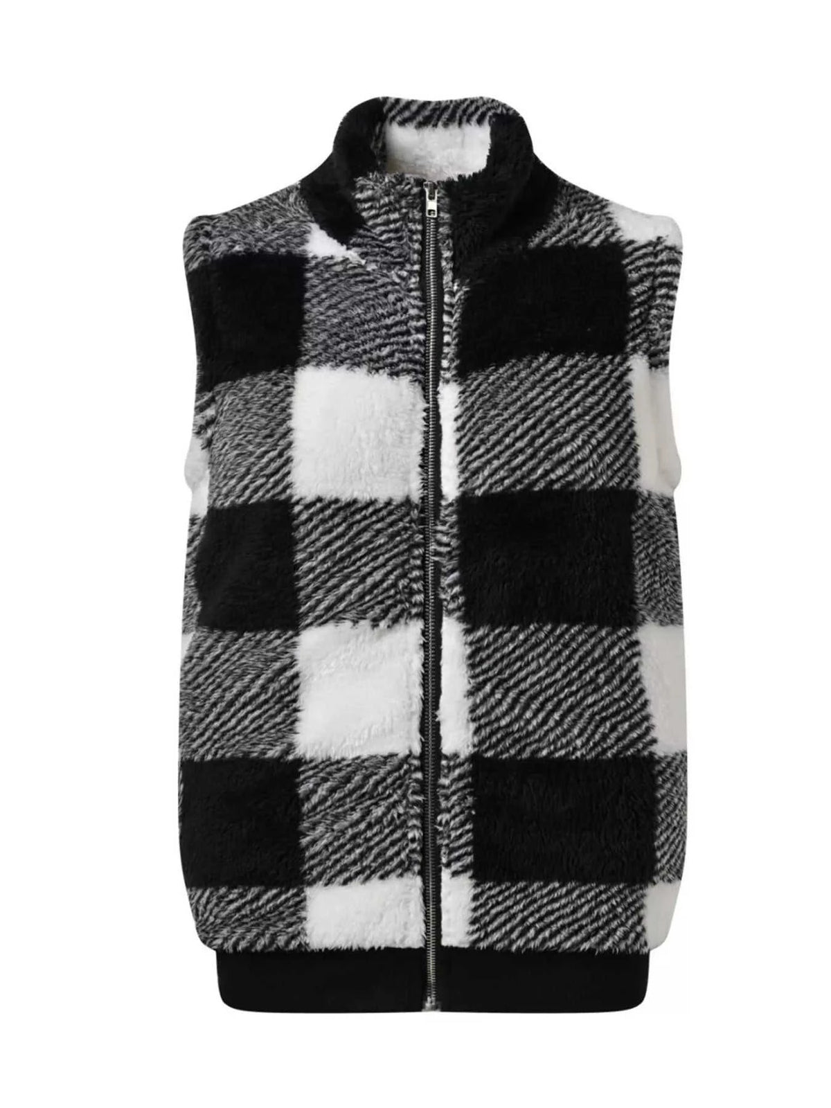 Plus Size Cozy Plaid Fleece Vest Coat 100100327804233 32 Affordable Fashion Under $100 Jerry's Apparel 