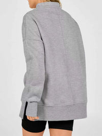 Quarter-Zip Dropped Shoulder Sweatshirt 101001101551160 56 Affordable Fashion Under $100 Jerry's Apparel 