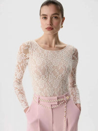 Lace Round Neck Long Sleeve Top 100100846416323 30 Affordable Fashion Under $100 Jerry's Apparel 