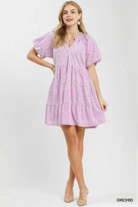 Umgee Jacquard Puff Sleeve Mini Dress 100100791871427 66 Affordable Fashion Under $100 Jerry's Apparel 