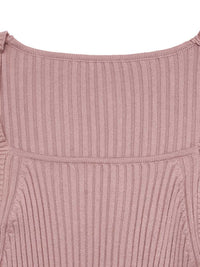 Ribbed Knit Square Neck Bodycon Sweater Dress 100100779474505 62 Affordable Fashion Under $100 Jerry's Apparel 