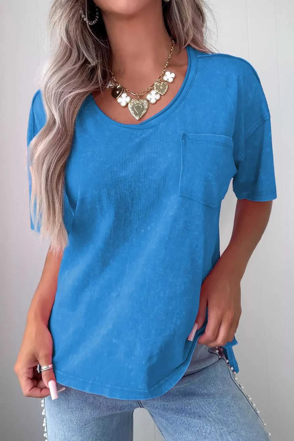 Pocketed Short Sleeve T-Shirt 100100345591953 46 Affordable Fashion Under $100 Jerry's Apparel 