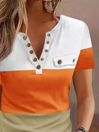 Color Block Short Sleeve Casual T-Shirt 100100962651650 30 Affordable Fashion Under $100 Jerry's Apparel 