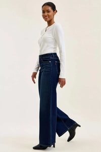 Judy Blue High-Waisted Wide-Leg Dark Wash Jeans 100100334461649 71 Affordable Fashion Under $100 Jerry's Apparel 