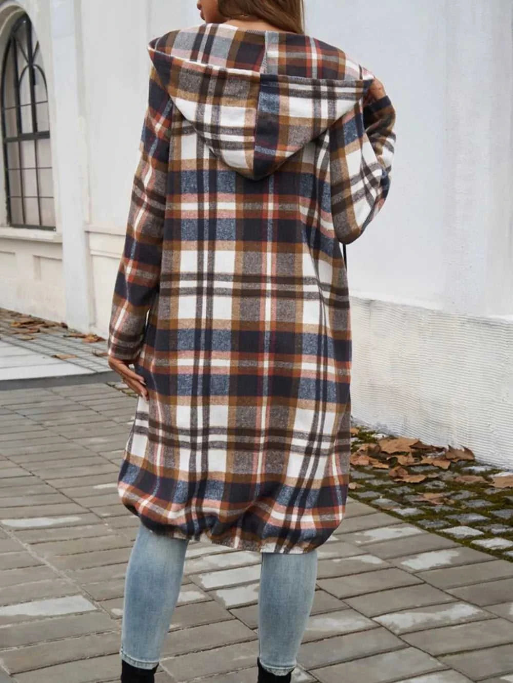 Devine Plaid Zip Up Hooded Coat 100100313261902 47 Affordable Fashion Under $100 Jerry's Apparel 