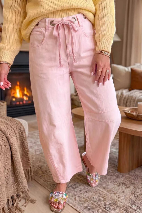 Wide-Leg Drawstring Jeans 100100277981502 81 Affordable Fashion Under $100 Jerry's Apparel 