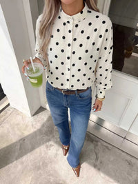 Polka Dot Button-Up Shirt 100100761650162 39 Affordable Fashion Under $100 Jerry's Apparel 