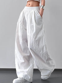 Wide Leg Elastic Waist Pants