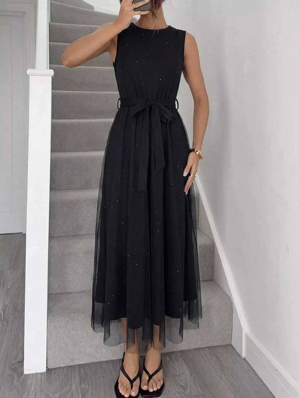 Glitter Sleeveless Tulle Midi Dress 100100013591888 42 Affordable Fashion Under $100 Jerry's Apparel 