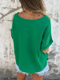Full Size Loose Fit Short Sleeve T-Shirt Plus Size