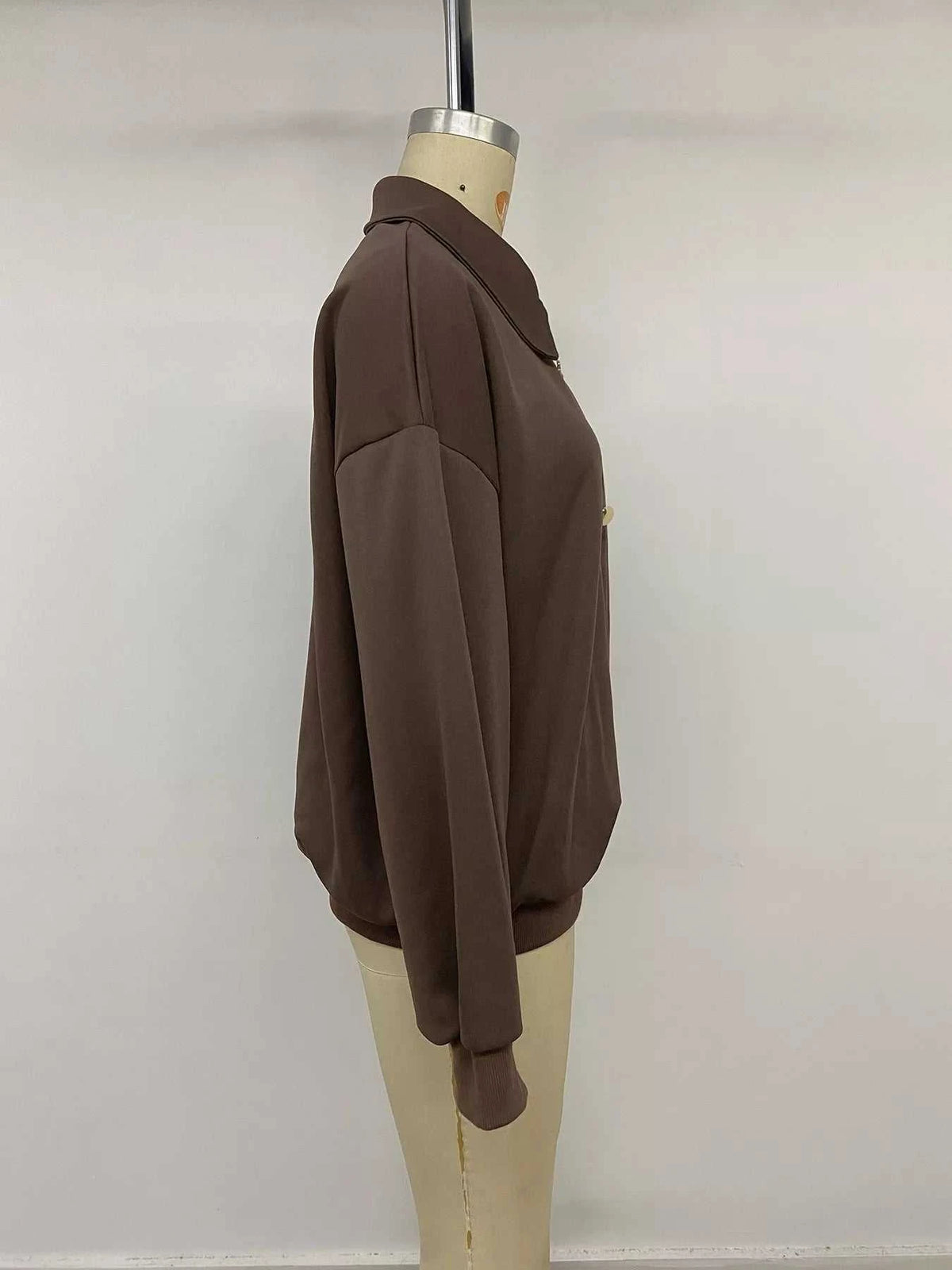 Polo Collar Dropped Shoulder Sweatshirt 101001441301221 39 Affordable Fashion Under $100 Jerry's Apparel 