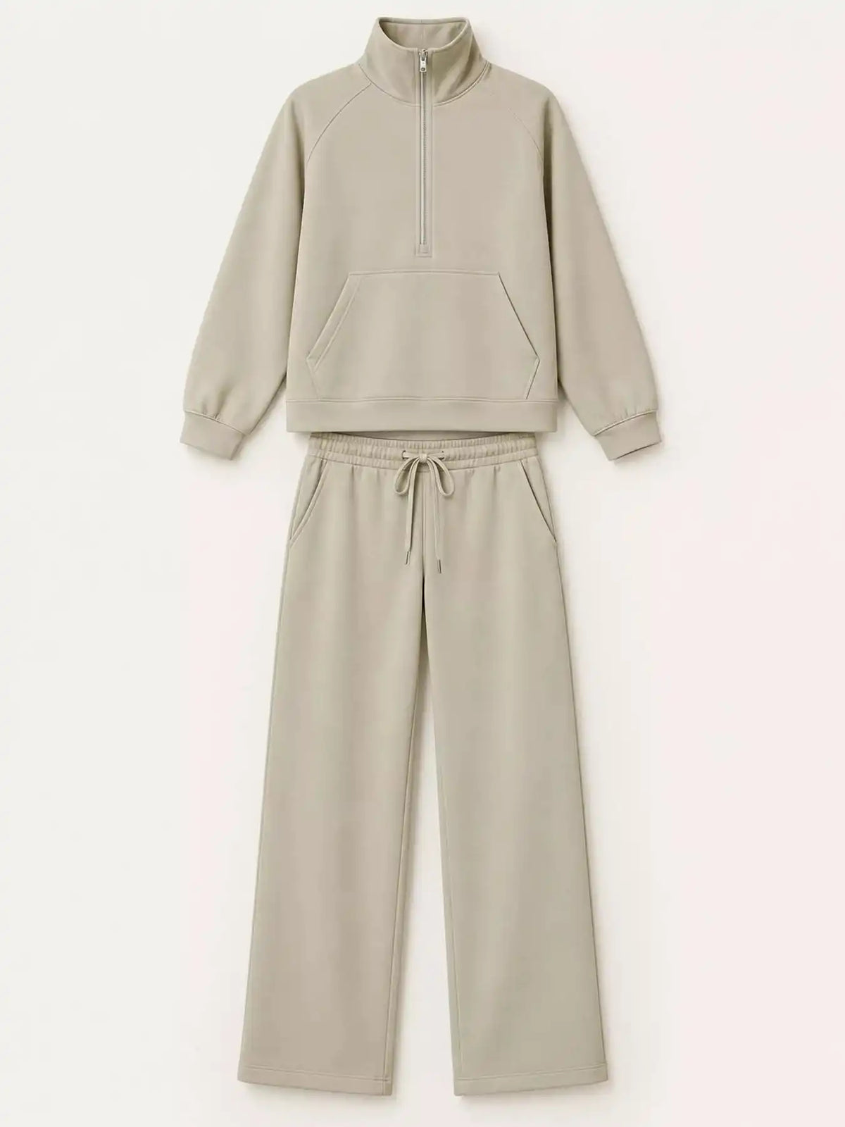 Half-Zip Sweatshirt and Wide-Leg Pants Set 101001840100593 40 Gifts for Her Jerry's Apparel 