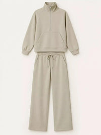 Half-Zip Sweatshirt and Wide-Leg Pants Set 101001840100593 40 Gifts for Her Jerry's Apparel 