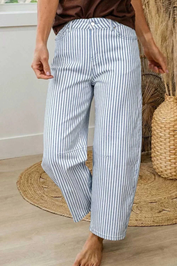 Striped Barrel Leg Jeans 100100406431104 63 Affordable Fashion Under $100 Jerry's Apparel 
