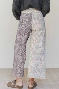 Floral and Leopard Print Wide-Leg Jeans 100100407191762 62 Affordable Fashion Under $100 Jerry's Apparel 
