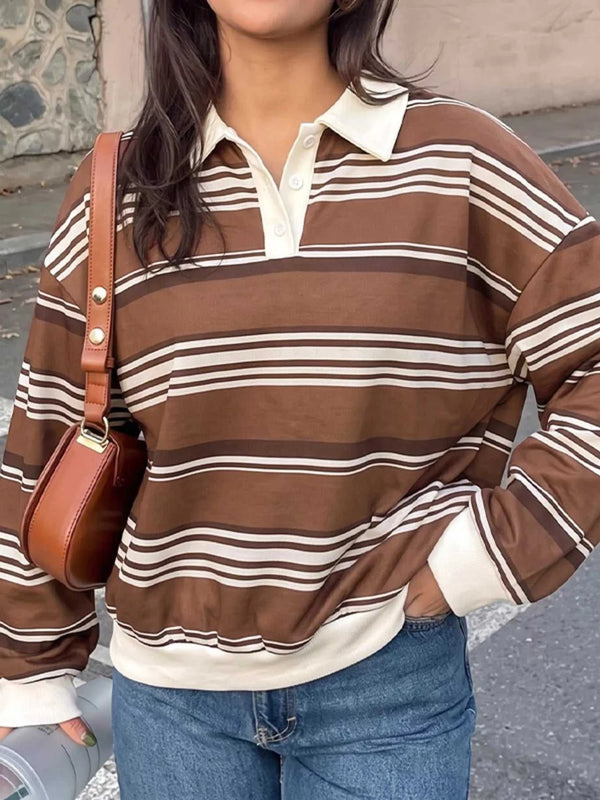 Striped Dropped Shoulder Sweatshirt 100100762570842 33 Affordable Fashion Under $100 Jerry's Apparel 