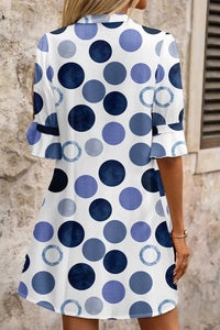 Polka Dot Print Flounced Half Sleeve Casual Vacation Style Mini Dress 100100695841093 43 Affordable Fashion Under $100 Jerry's Apparel 