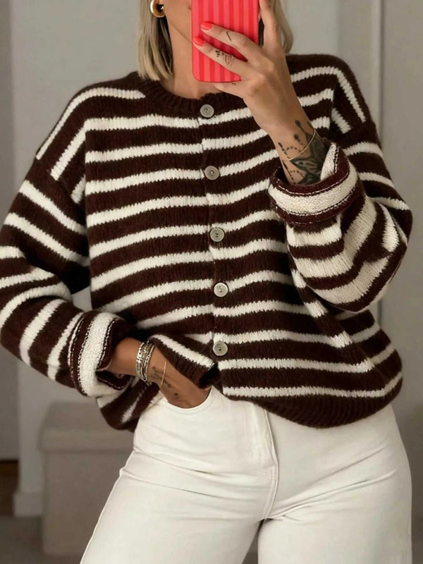 Striped Button-Down Cardigan 101002731928296 60 Gifts for Her Jerry's Apparel 
