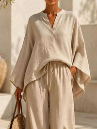 Full Size Loose Fit Top and Wide-Leg Pants Set Plus Size 101001296470286 42 Affordable Fashion Under $100 Jerry's Apparel 