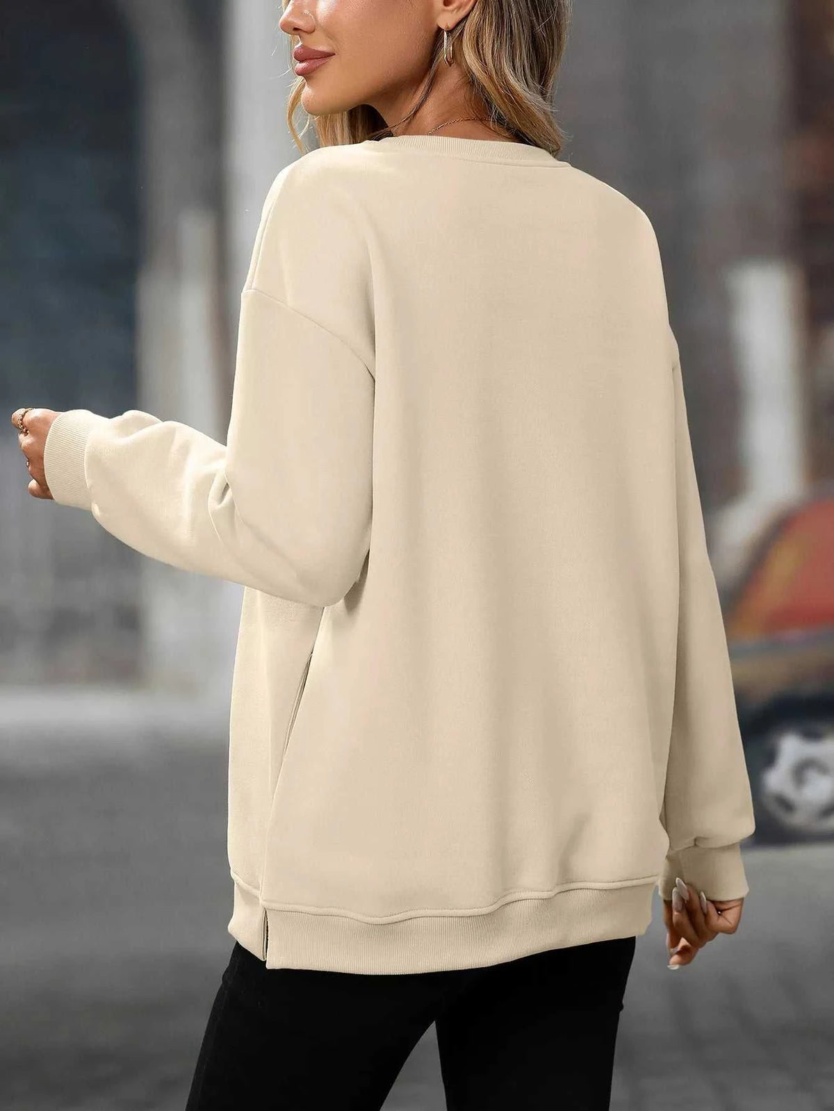 Casual Solid Color Long Sleeve Sweatshirt 100100430421753 39 Affordable Fashion Under $100 Jerry's Apparel 