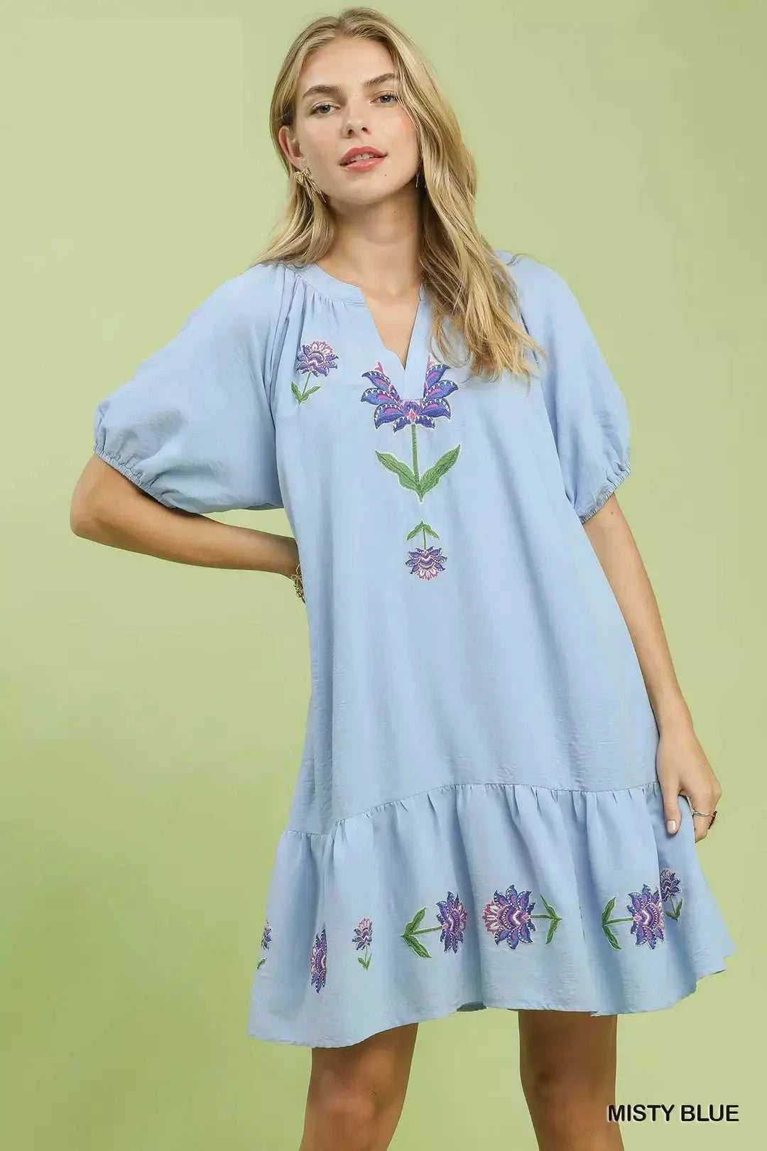 Umgee Embroidered Floral Babydoll Dress 100100489561395 62 Affordable Fashion Under $100 Jerry's Apparel 