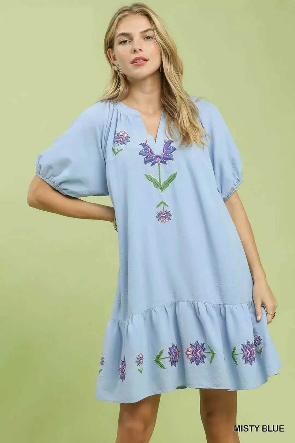 Umgee Embroidered Floral Babydoll Dress 100100489561395 62 Affordable Fashion Under $100 Jerry's Apparel 